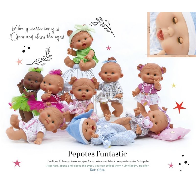 EXPOSITOR 8 PEPOTES FUNTASTIC (OJOS MOVILES) -434-