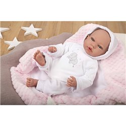 MUÑECA CON PESO ELEGANCE ANDIE ROSA CON MANTA