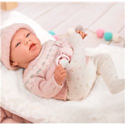 MUÑECA CON PESO ELEGANCE DAFNE ROSA CON COJÍN