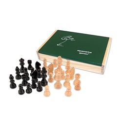 PIEZAS AJEDREZ STAUNTON 4 PLOMADAS NEGRO EN CAJA EXCLUSIVE