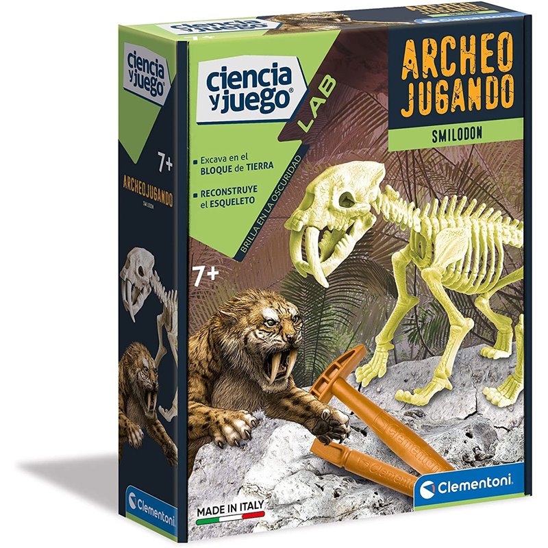 ARQUEOJUGANDO SMILODON FLUORESCENTE