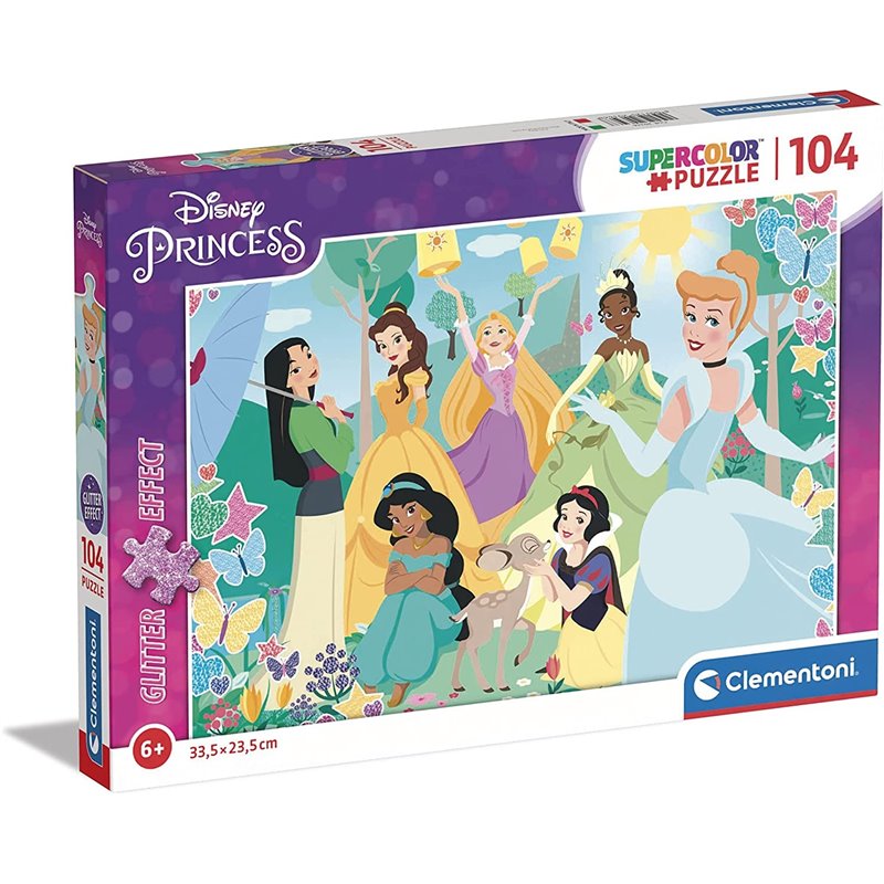 PUZZLE 104 PZAS PRINCESAS DISNEY GLITTER