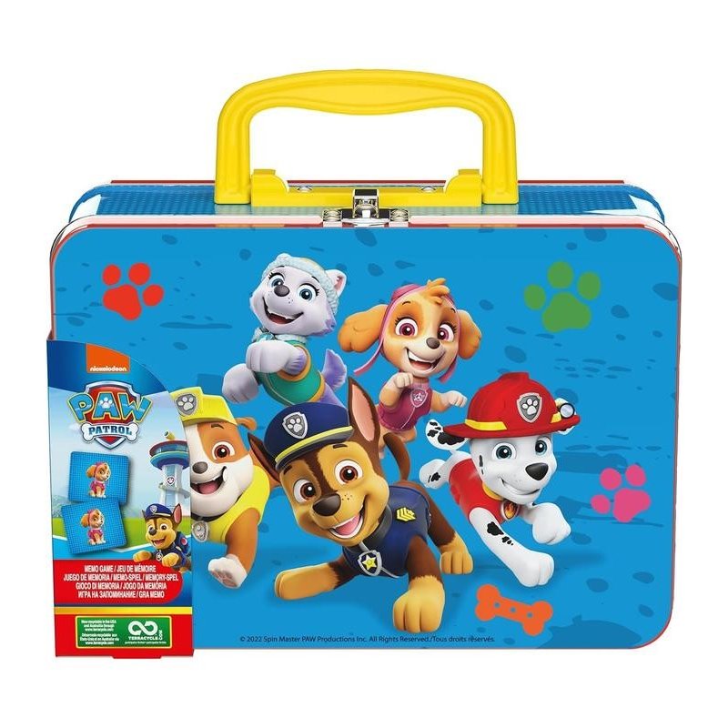 PAW PATROL JUEGO MEMO CAJA DE METAL