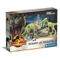 ARQUEOJUGANDO TRICERATOPS AND VELOCIRAPTOR JURASSIC WORLD 3