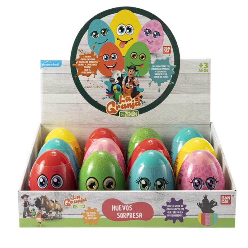 DISPLAY 12 MAXI HUEVOS SORPRESA LA GRANJA DE ZENON