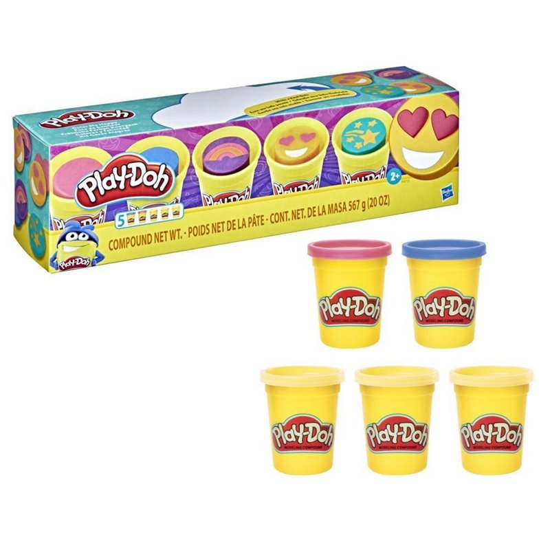PLAYDOH PACK 4+1 COLORES Y FELICIDAD