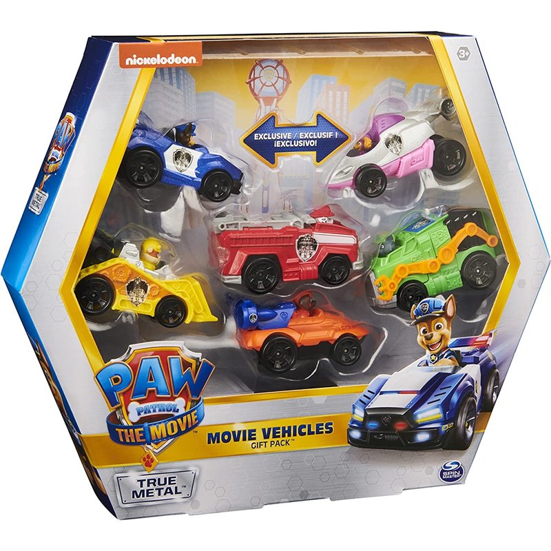 SET DE VEHICULOS METAL PAW PATROL THE MOVIE