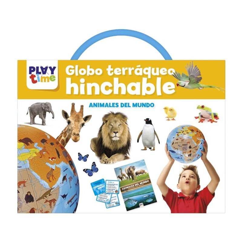 KIT GLOBO TERRAQUEO HINCHABLE - ANIMALES DEL MUNDO