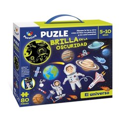 PUZZLE 80 PIEZAS UNIVERSO, BRILLA EN LA OSCURIDAD