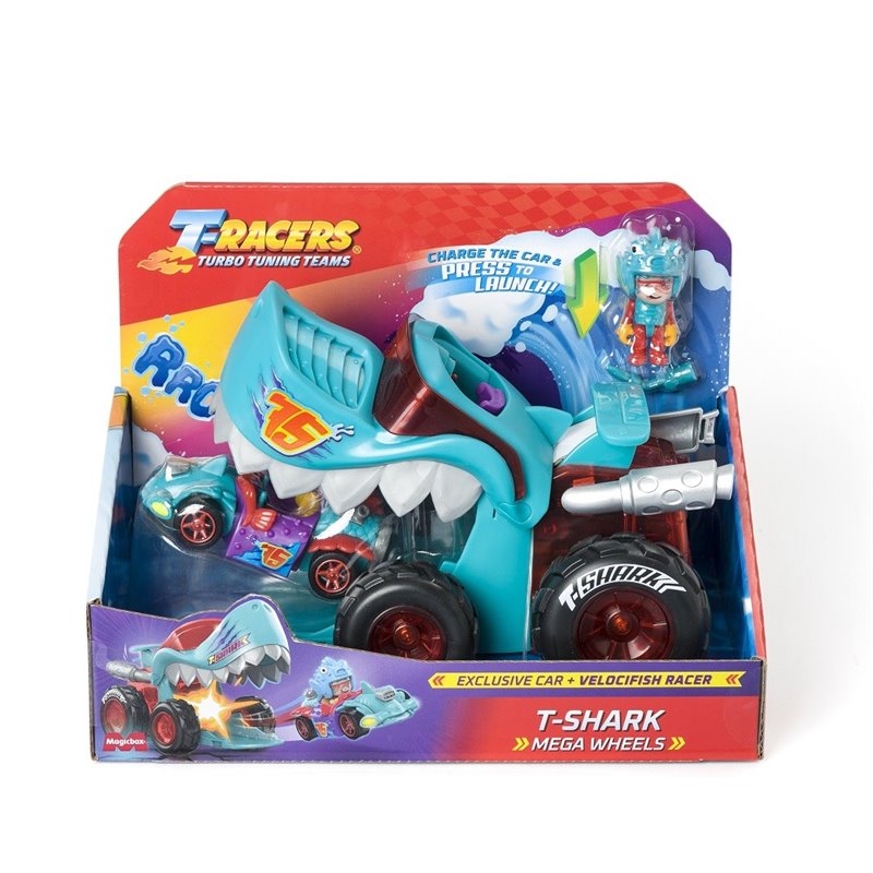 T-RACERS MEGA WHEELS T-SHARK & T-REX
