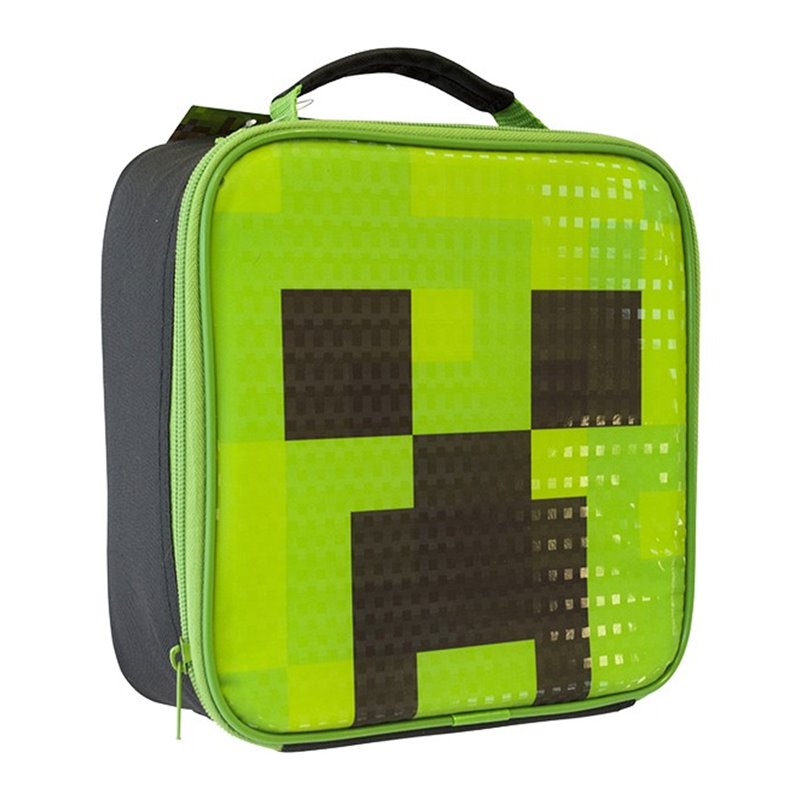 BOLSA DE ALMUERZO CREEPER CUBE MINECRAFT