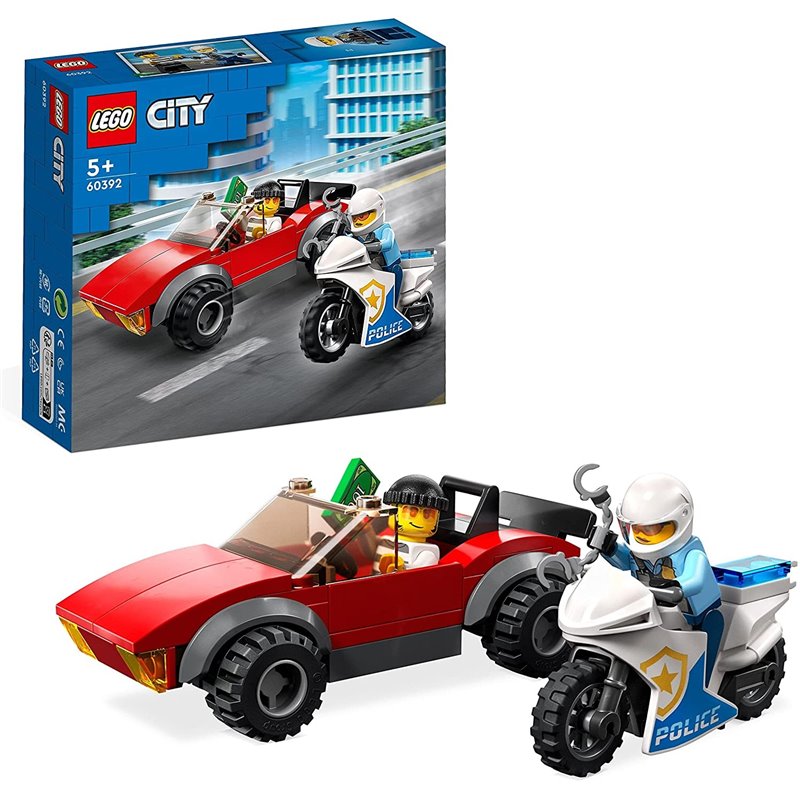 LEGO CITY MOTO DE POLICIA Y COCHE A LA FUGA