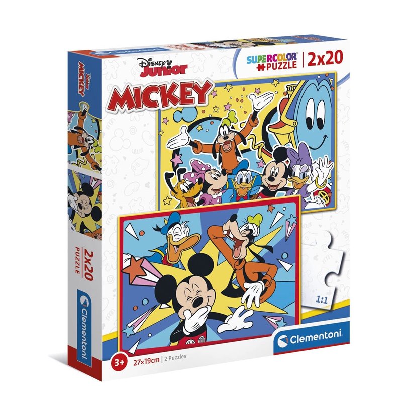 PUZZLE 2X20 PZAS SUPER COLOR MICKEY