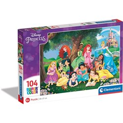 PUZZLE 104 PZAS PRINCESAS DISNEY SUPER COLOR