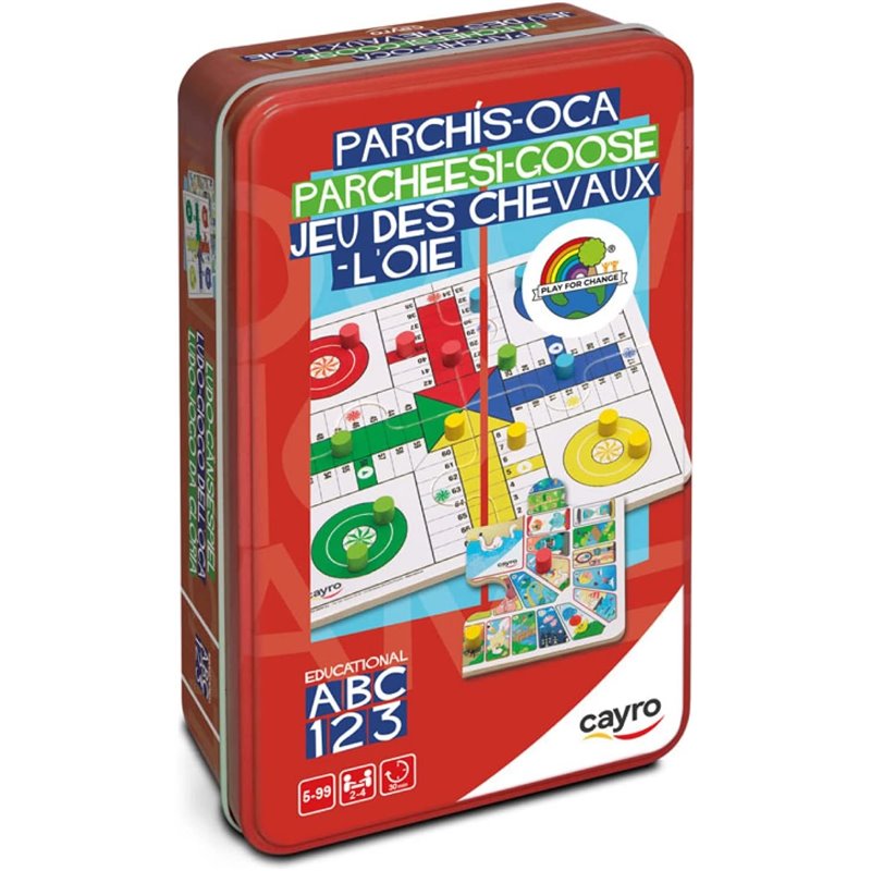 PARCHIS OCA TRAVEL CAJA DE METAL FSC. 100%