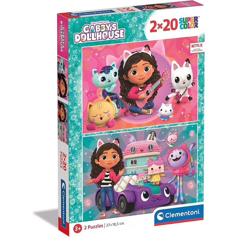 PUZZLE 2X20 PZAS LA CASA DE GABBY