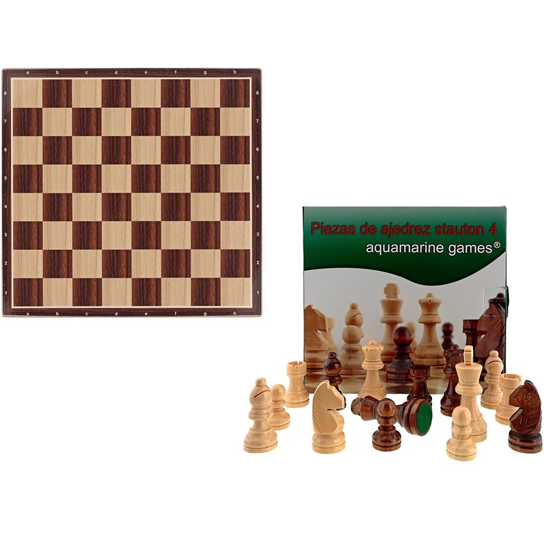 PACK TABLERO AJEDREZ + PIEZAS STAUNTON 4