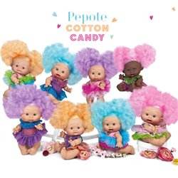 DISPLAY 8 PEPOTES COTTON CANDY DOLL DISPLAY
