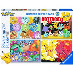 PUZZLE POKEMON BUMPER PACK 4x100 PZAS