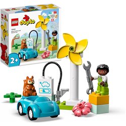 LEGO DUPLO AEROGENERADOR Y COCHE ELECTRICO