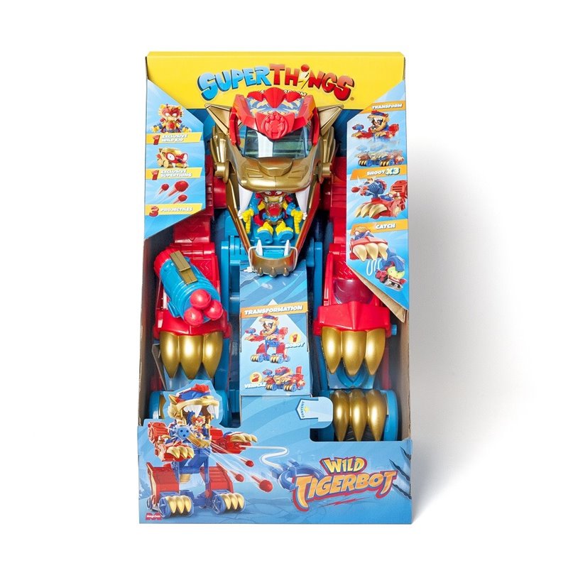 SUPERTHINGS WILD TIGERBOT SERIE 12 TRANSFORMABLE