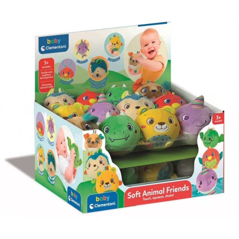 DISPLAY 24 PELUCHES SOFTY ANIMAL FRIENDS