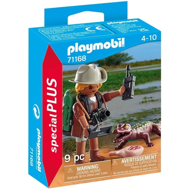 PLAYMOBIL INVESTIGADOR CON CAIMAN