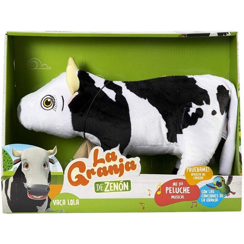 VACA LOLA MUSICAL PELUCHE DX - LA GRANJA DE ZENON