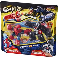 PACK 2 HÉROES MARVEL GOO JIT ZU - SPIDERMAN VS VENOM