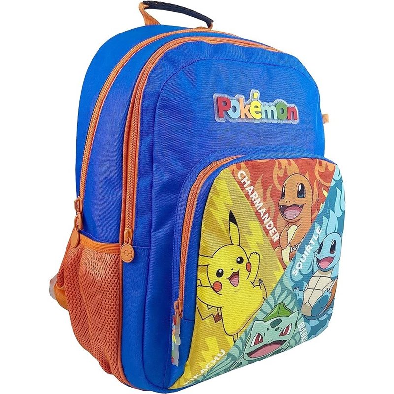 MOCHILA ESCOLAR POKEMON KANTO STARTERS