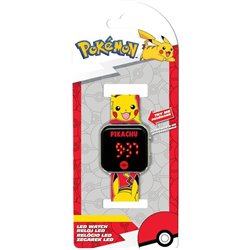 RELOJ LED POKEMON PIKACHU ROJO