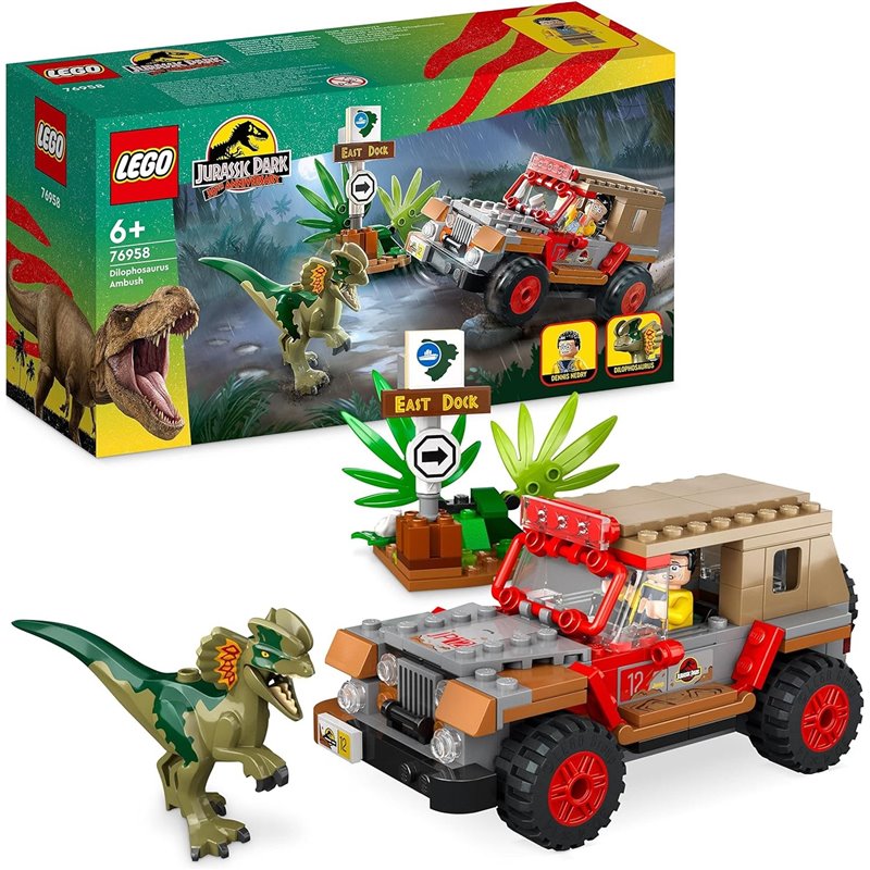 LEGO JURASSIC PARK EMBOSCADA DEL DILOFOSAURIO