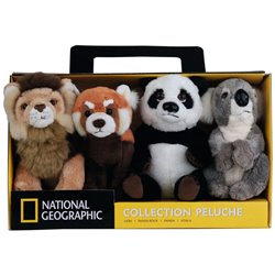 DISPLAY 4 PELUCHES NATIONAL GEOGRAPHIC 18CM