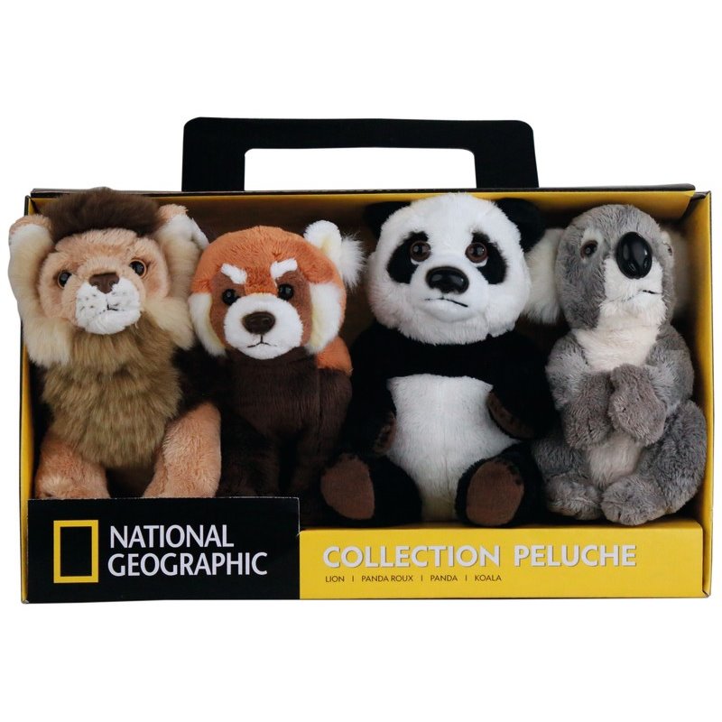 DISPLAY 4 PELUCHES NATIONAL GEOGRAPHIC 18CM