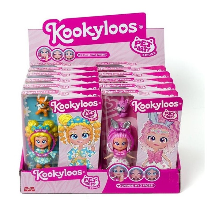 DISPLAY 12 KOOKYLOOS PET PARTY SERIE