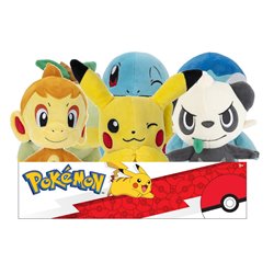 DISPLAY 6 PELUCHE POKEMON SUAVE 21 CM SURTIDOS