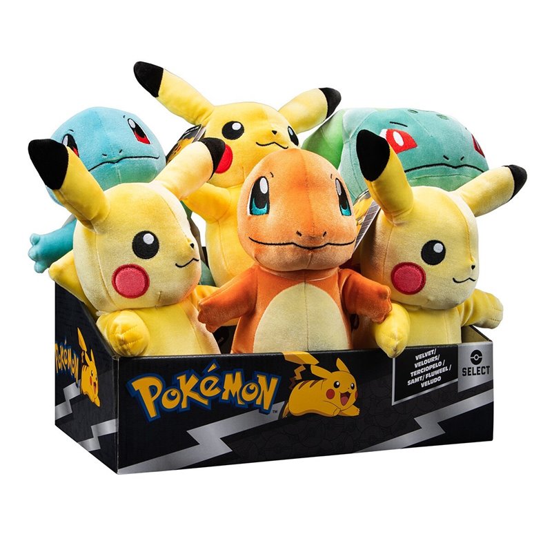 DISPLAY 6 POKEMON PELUCHE TERCIOPELO DX 21 CM SURTIDO