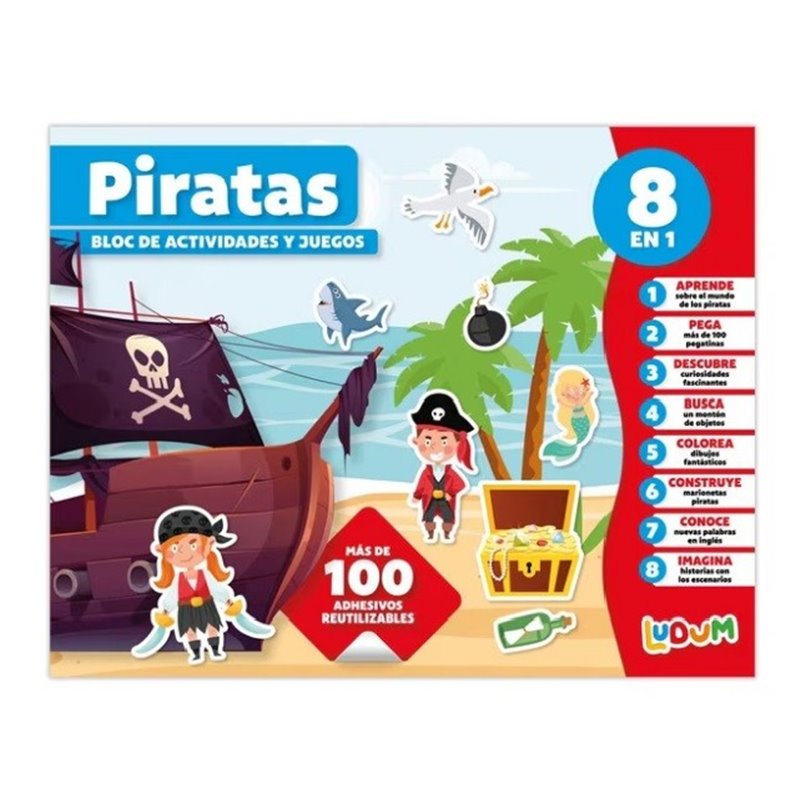 BLOC DE ACTIVIDADES Y JUEGOS PIRATAS LUDUM