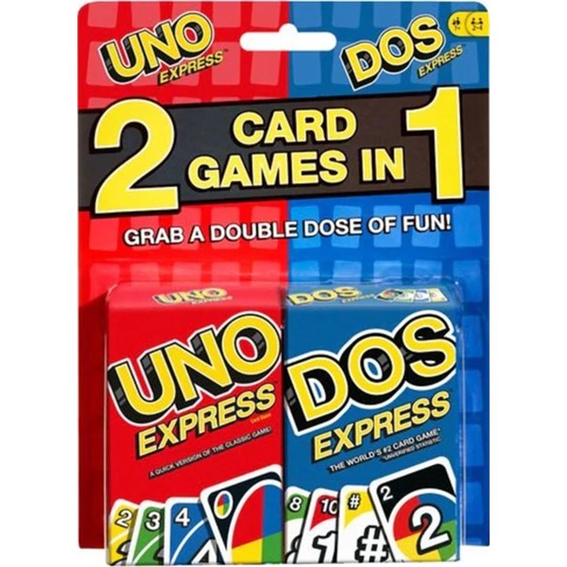 COMBO JUEGOS DE CARTAS UNO EXPRESS Y DOS EXPRESS