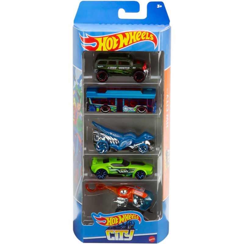 PACK DE 5 VEHICULOS HOT WHEELS 1806 MATTEL