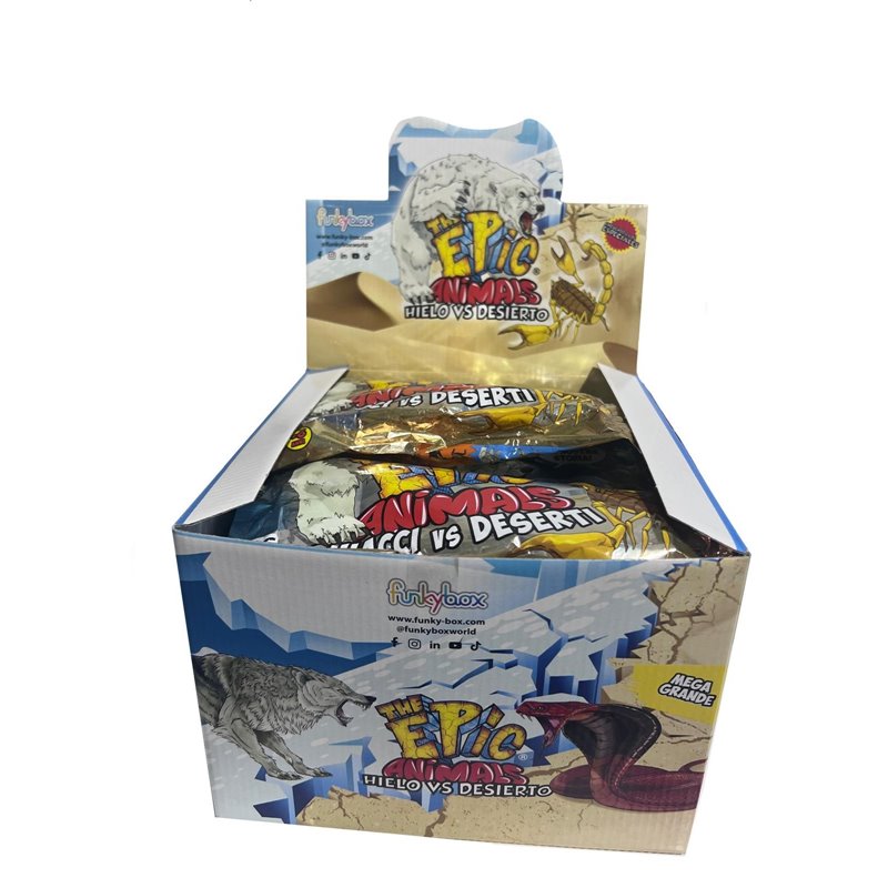 DISPLAY 14 SOBRES EPIC ANIMALS HIELO VS DESIERTO