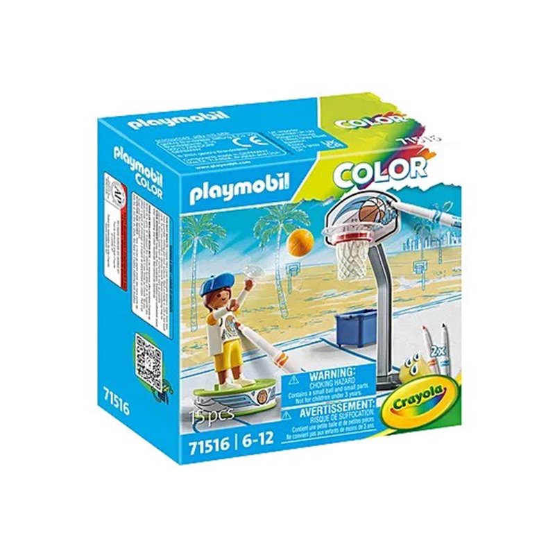 PLAYMOBIL COLOR SKATER CON BALONCESTO