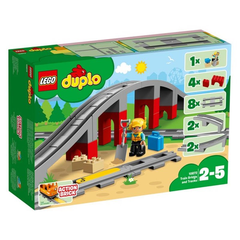 LEGO DUPLO - PUENTE Y VIAS FERROVIARIAS