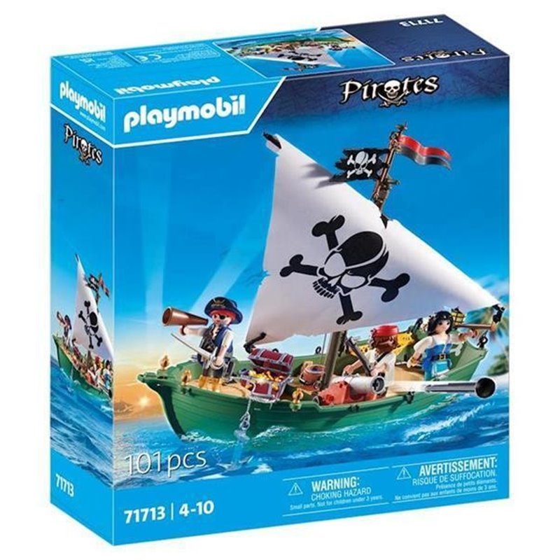 BARCO PIRATA CON MOTOR SUBMARINO PLAYMOBIL
