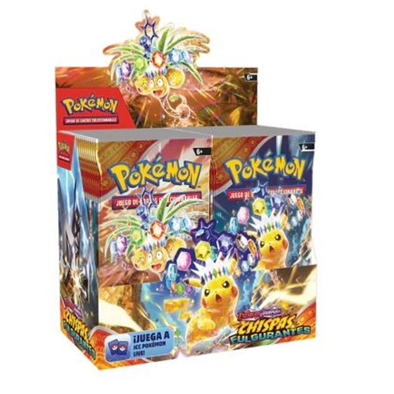 POKEMON TCG - SV08 DISPLAY 36 SOBRES CHISPAS FULGURANTES