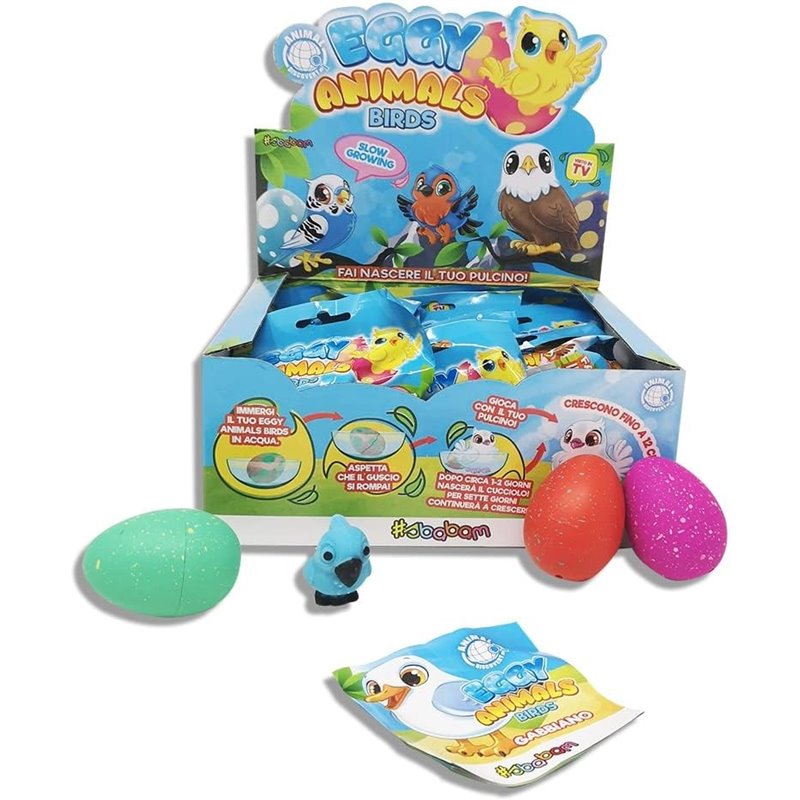 DISPLAY 8 EGGY ANIMALS BIRDS