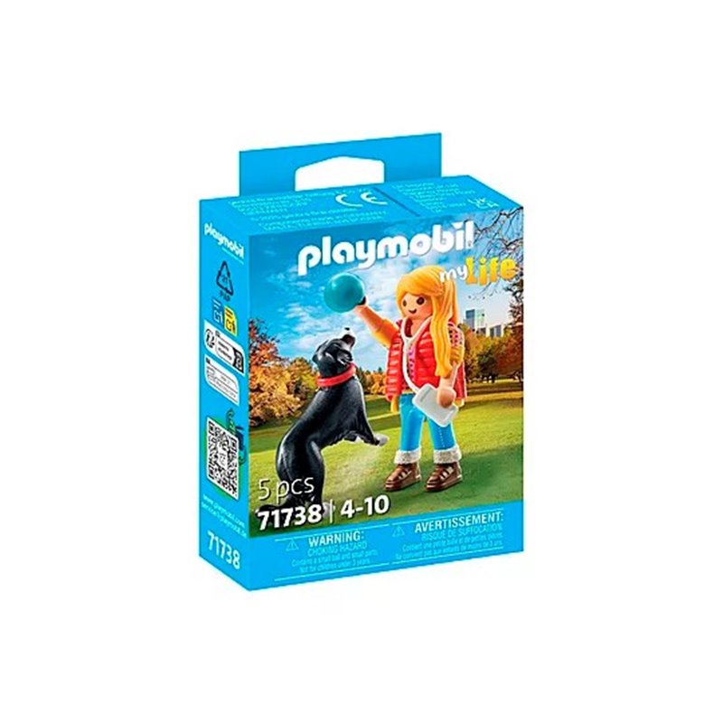 PLAYMOBIL - MUJER CON PERRO DE MONTAÑA