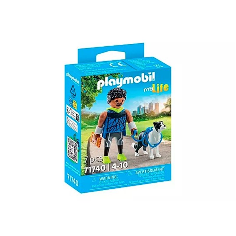 PLAYMOBIL - CORREDOR CON BORDER COLLIE