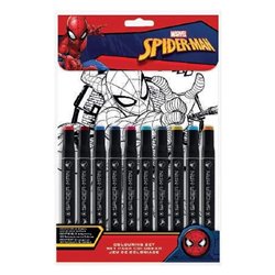 SET DE COLOREAR SPIDERMAN 10 ROTULADRES DE ALCOHOL