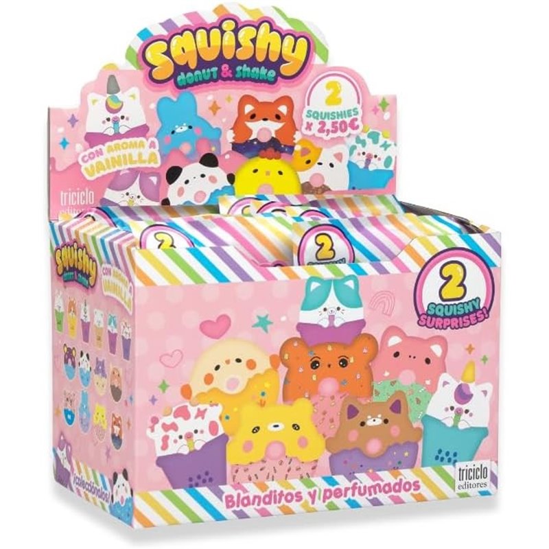 DISPLAY 8 SOBRES SQUISHY DONUT & SHAKE